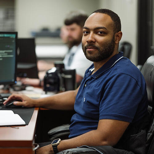 jeremy in engineering office