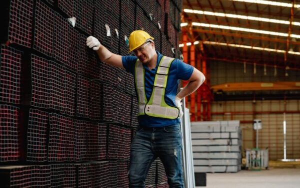 industrial worker experiences back injury