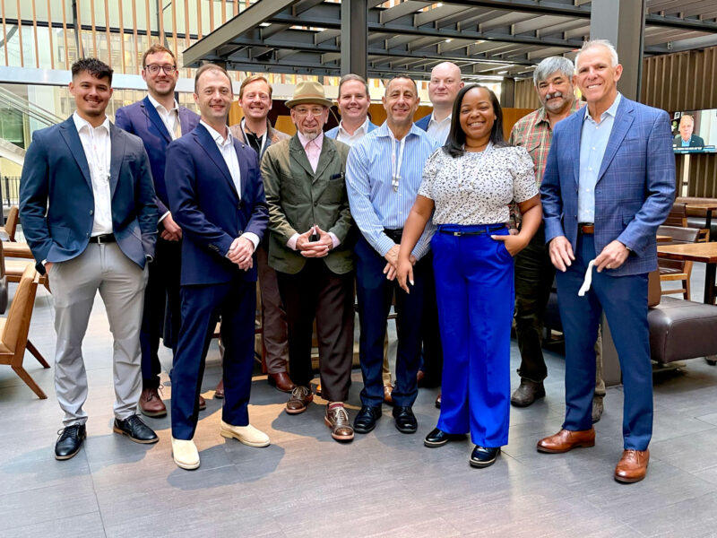 team members attend a tradesho