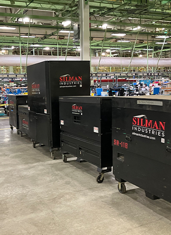 gang boxes at honda plant